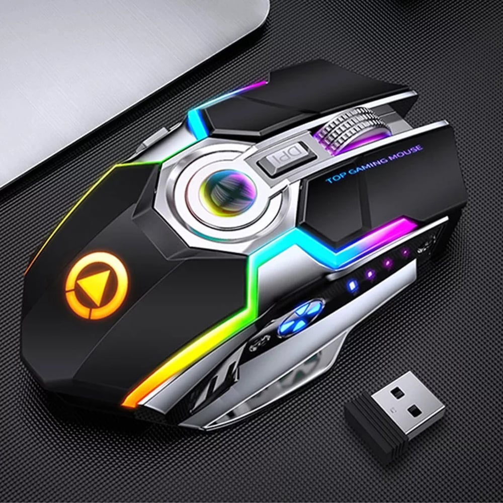 Wireless Mouse RGB Rechargeable Mouse Wireless Computer Silent Mause LED Backlit Ergonomic Gaming Mouse For Laptop PC
