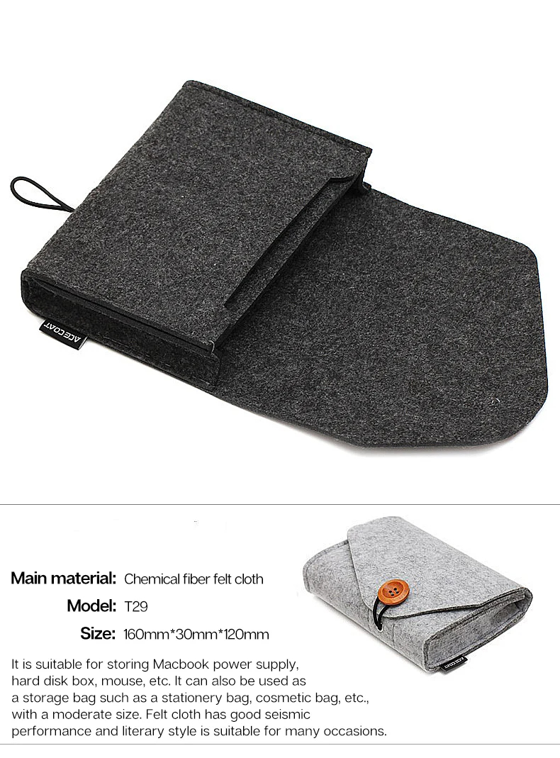 Portable 2.5'HDD Case Storage Bag For Macbook Charger Mouse Mobile Power Bank Earphone Digital Accessories Protect Bag