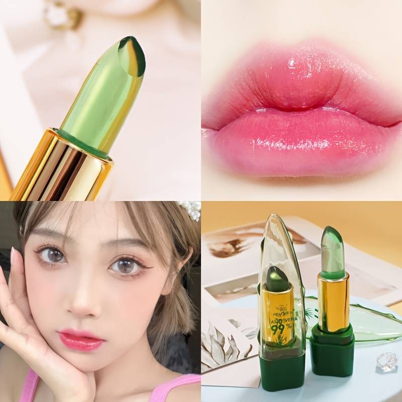 Moisturize Aloe Vera Lipstick Magic Temperature Color Change Lip Blam Long Lasting Nutritious Lip Gloss Lipstick