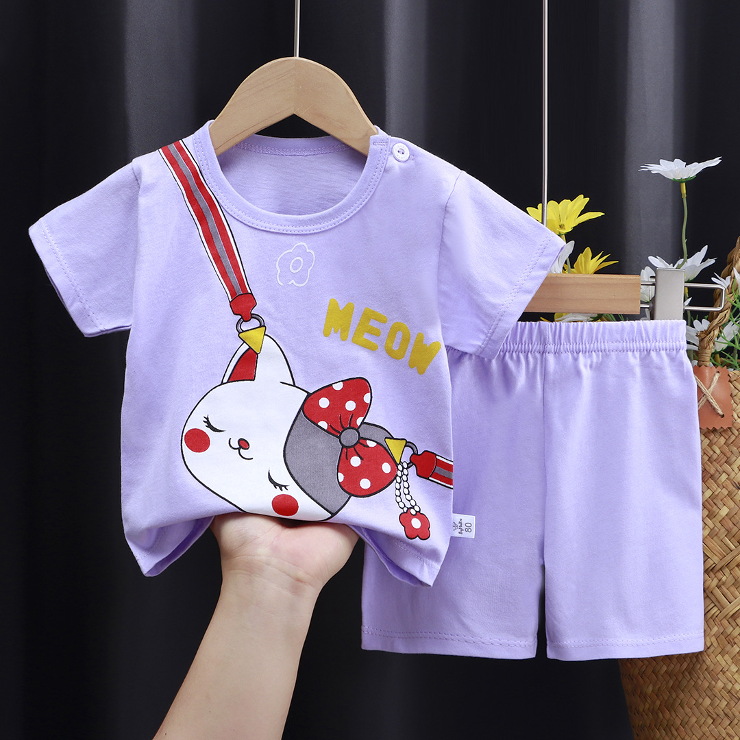 2026 summer children's clothing boys and girls baby sleeveless vest shorts cotton suit