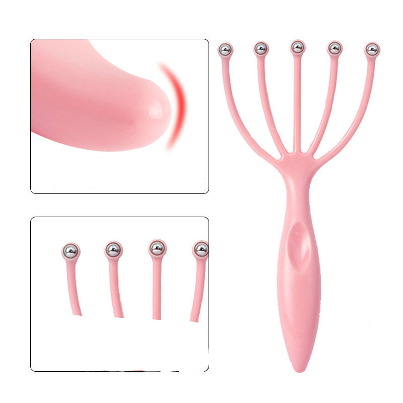 Ball five claw head massager health meridian manual massage comb ball massage scalp massage claw shampoo brush &
