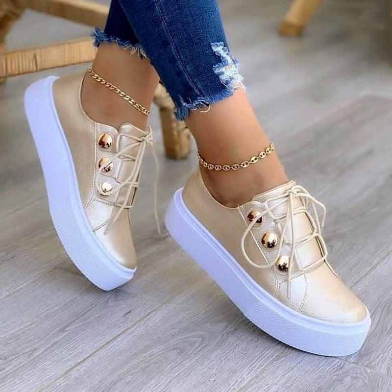 casual single shoes women new round toe thick sole casual viscose shoes