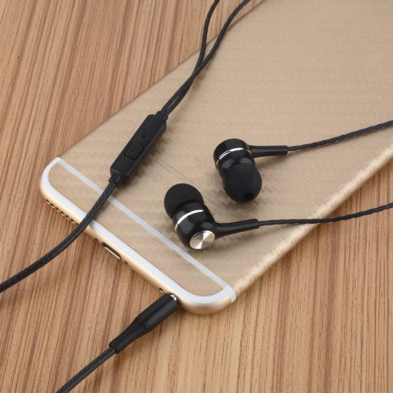 New Sport Earphone Wired Super Bass 3.5mm Crack Colorful Headset Earbud with Microphone Hands Free