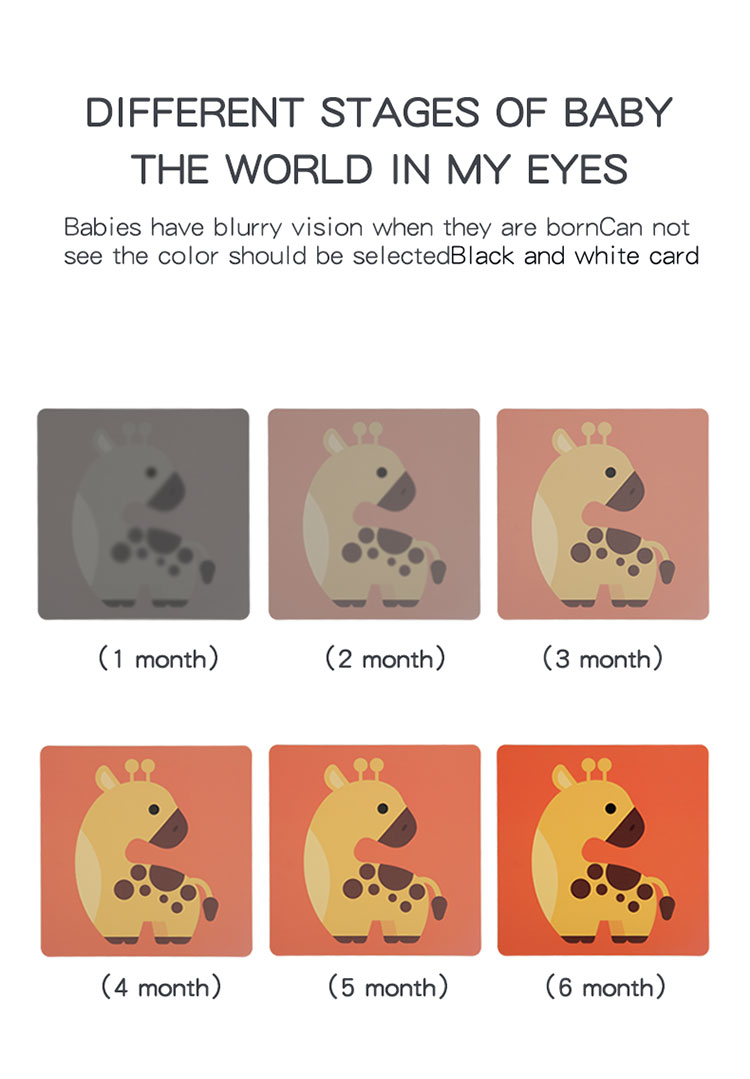 Baby Visual Stimulation Cards Montessori High Contrast Flash Card Infant Gift For Children Cognition Toy