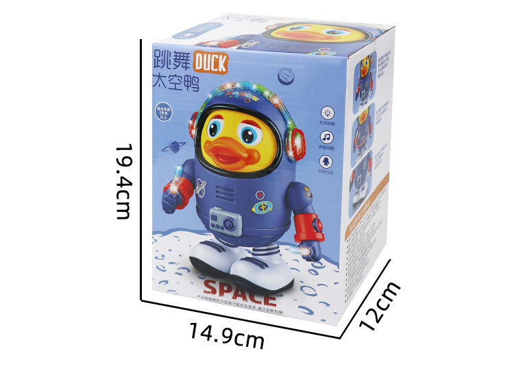 Baby Duck Toy Musical Interactive Toy Electric with Lights and Sounds Dancing Robot Space Elements for Infants Babies Kids Gifts