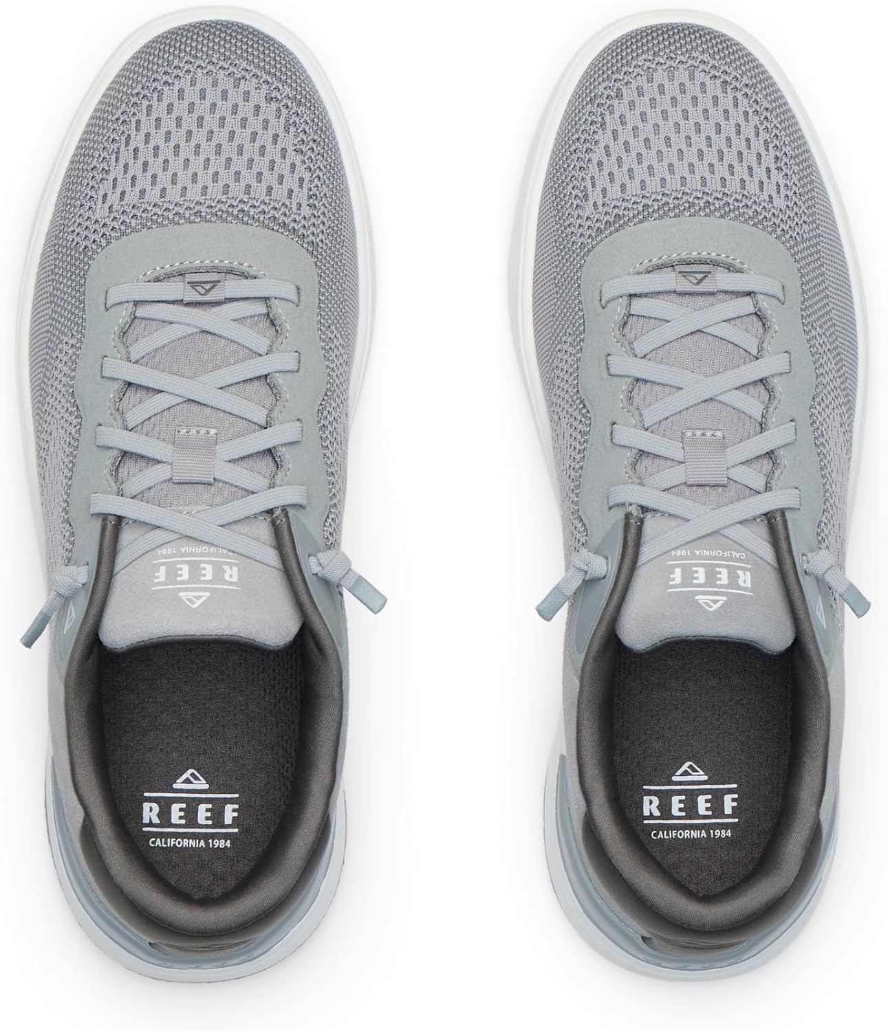 REEF Men's Shoreline Del Mar Shoe, Breathable Knit Upper, Lightweight & Flexible, Cushion Footbed, Elastic Laces