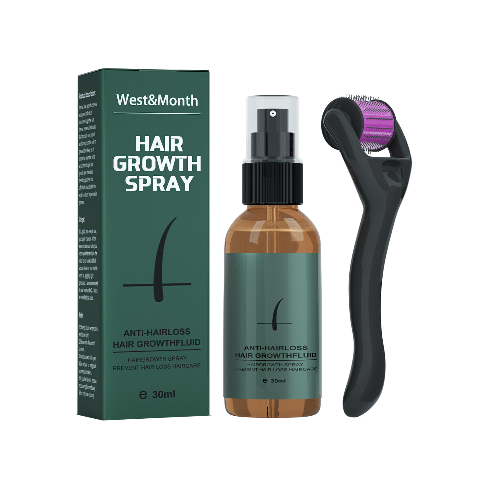 West&Month beard spray set moisturizing spray beard care promoting thick liquid