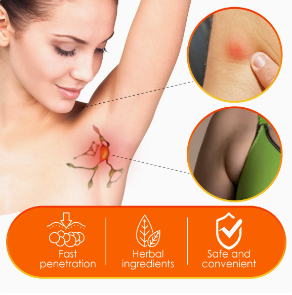 Lymph Nodes Herbal Detox Cream Lymphatic care cream dredge nodules in the neck behind ear and armpit
