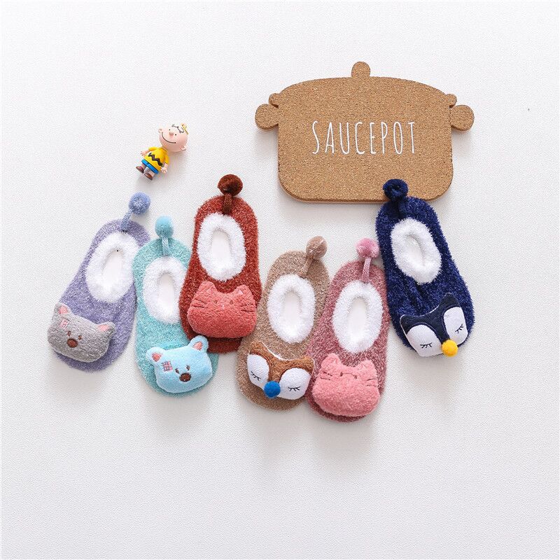 Baby Socks Girls Boys Toy Slipper Newborn Accessories Anti Slip Animal Kids Gift Clothes Infant Stuff Children Bear Toddlers