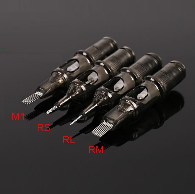 20pcs/box Tattoo machine disposable safety tattoo needle disinfectionRL RS RM M1 Pick Cartridgetattoo eyebrow tattoo