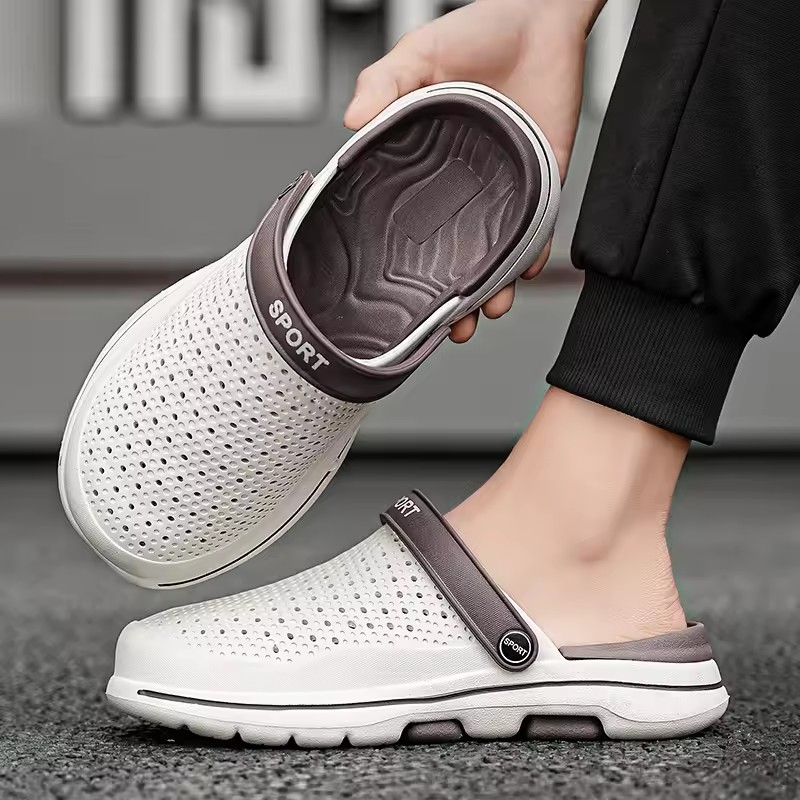 Deodorant and non-slip beach sandals new outdoor slippers wear thick soles wear-resistant soft bottom Bao head