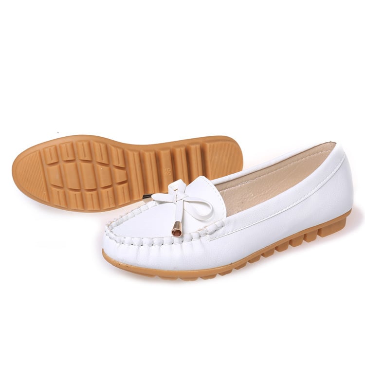 Women Ballet Shoes Flats Cut Out Leather Breathbale Moccains Women Boat Shoes Ballerina Ladies Shoes