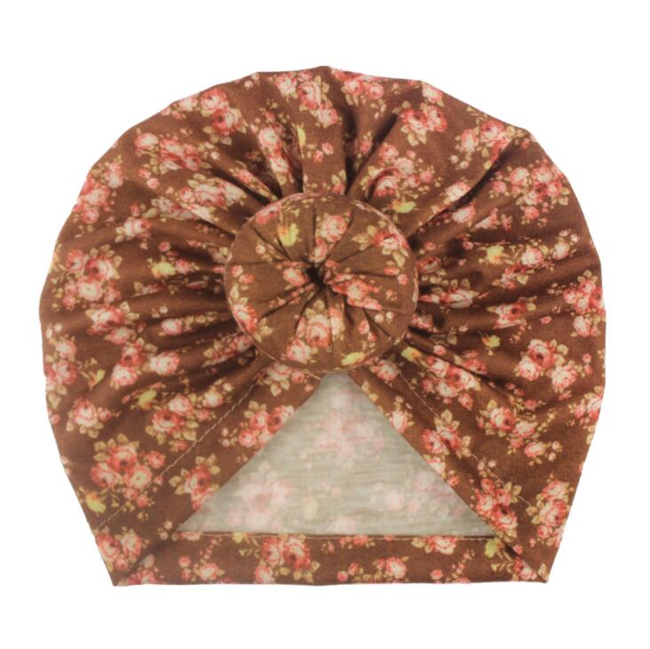 Children's ball head hat newborn printing ball cap baby baby's small flower cap