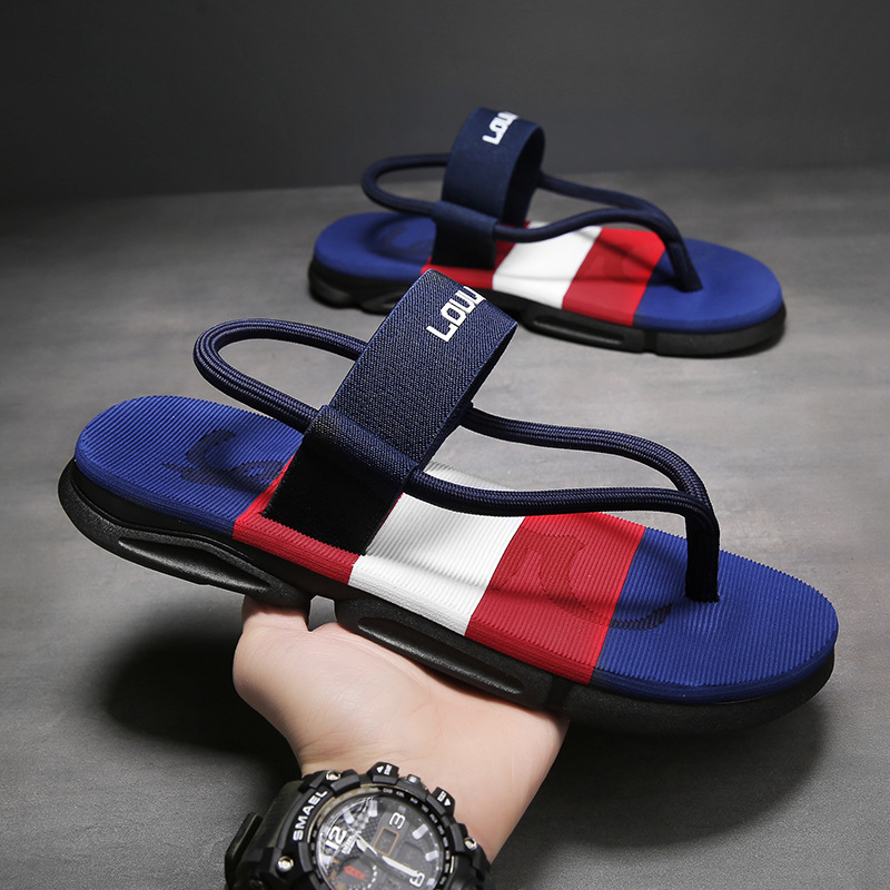 Summer Men Sandals New Beach Slippers Beach Flip Flops Fashion Solid Flat Outdoor Shoes Outdoors Non-slip Slippers