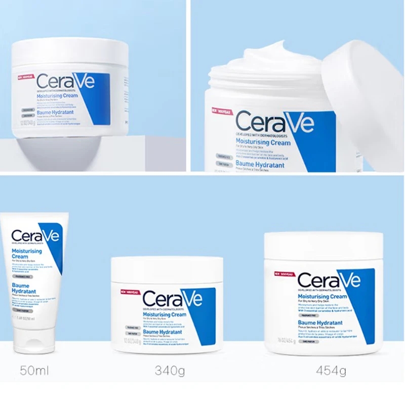 CeraVe Skin Care Cream 340g Baume Bydratant Moisturising Cream Dry Skin Repair Rejuvenation Cream Facial Skin Care Products