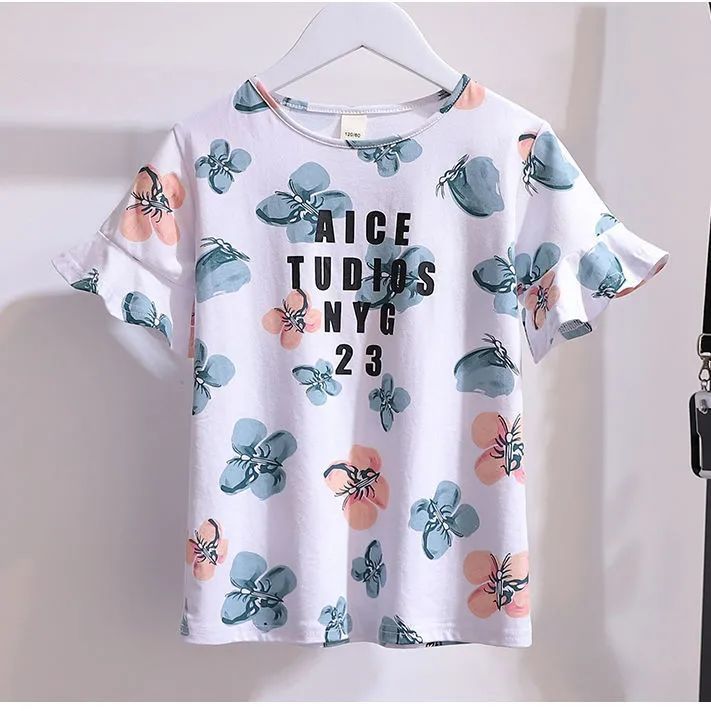 Toddler Kids Baby Girls Outfits Clothes Short Sleeve T-shirt Tops + Pants