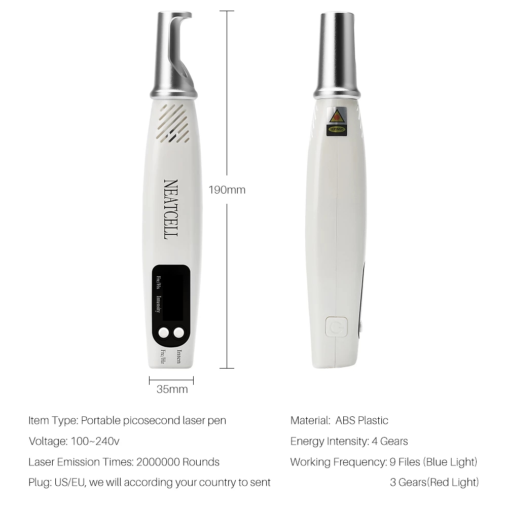 Professional Laser Picosecond Pen Blue Light Therapy Tattoo Remove Freckle Acne Mole Dark Spot Pigment Removal Machine Skin Care
