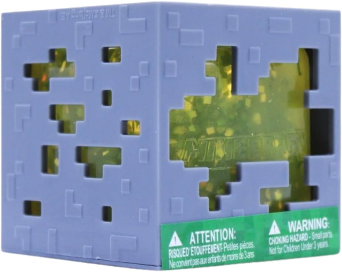Minecraft Jelly Cube Fidget Toy – Officially Licensed Sensory Stress Reliever with Super Solid Squish – Collectible Squishy Cube for Kids & Adults – 5