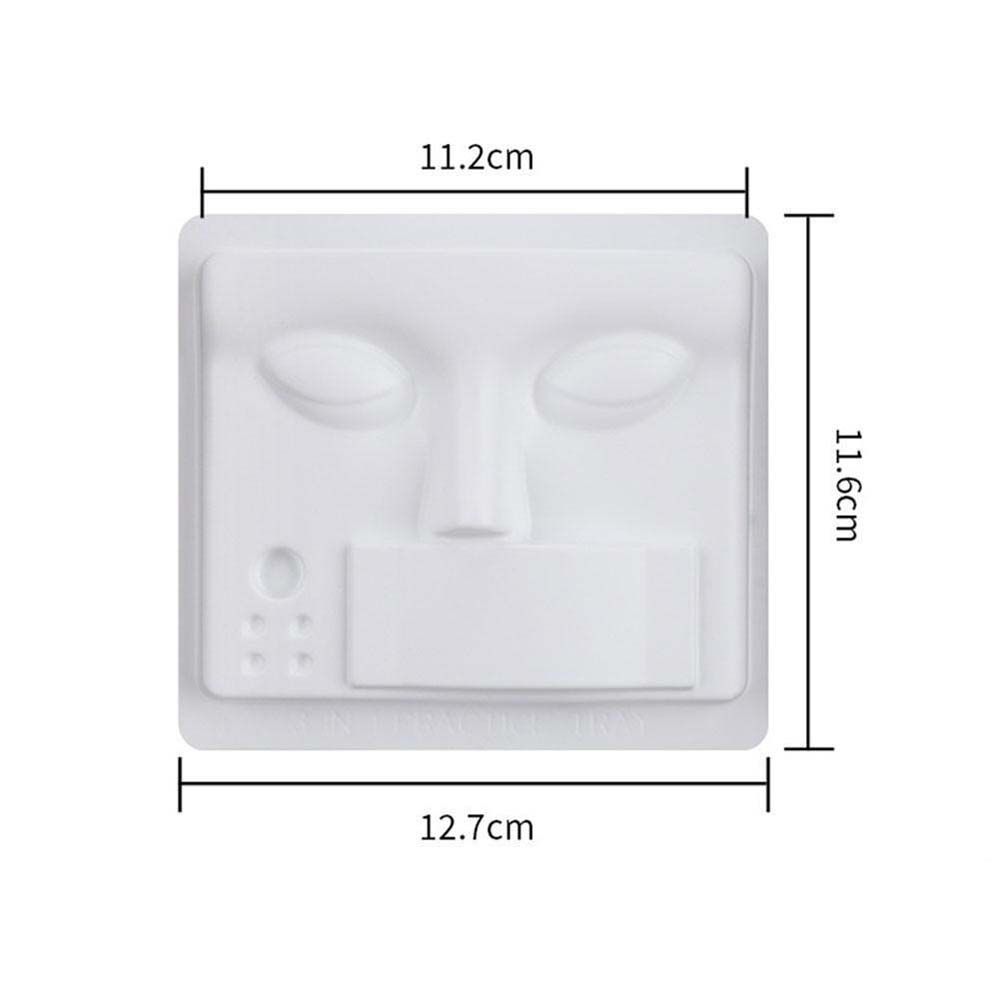 3 in 1Eyelash Extension Practice Tray Glue Gasket Adhesive Pallet Lashes Holder Eyelashes palette Training Display makeup tools