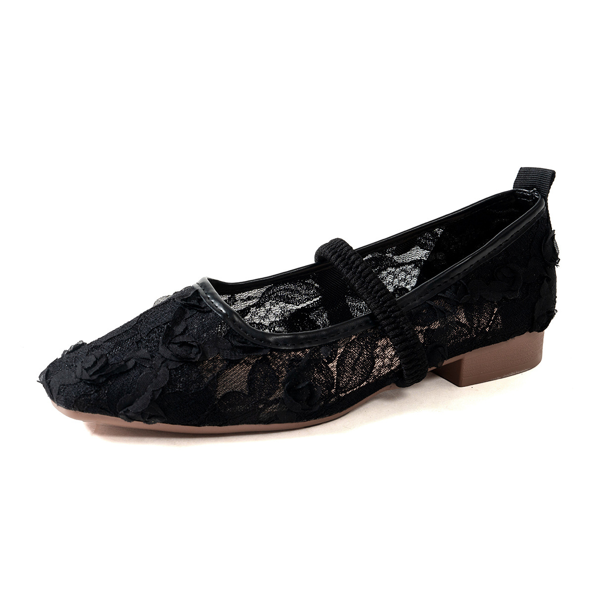 Gentle Wind Mesh Flat Bottom New Bean Shoes Single Shoes Women's New Chinese Fairy Style Retro Soft Bottom