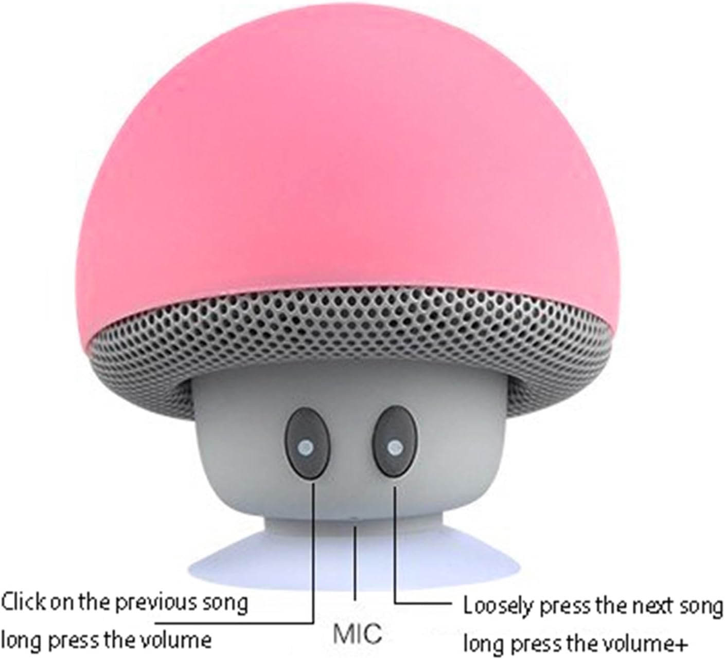 Wireless Bluetooth Speaker 30ft Wireless Range Subwoofer With Suction CupSuitable for Cycling Picnic Outdoor