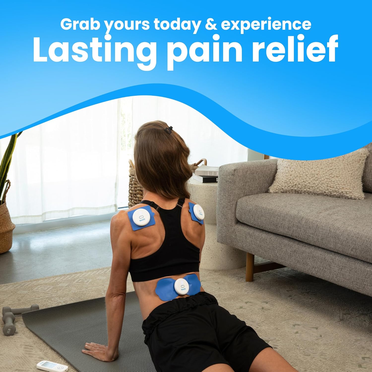 NeuroMD Wireless TENS Unit Muscle Stimulator(2.0) for Pain Relief |1 TENS Machine with Electrode Pads | 5-Step Complete Relief Program with EMS Techno