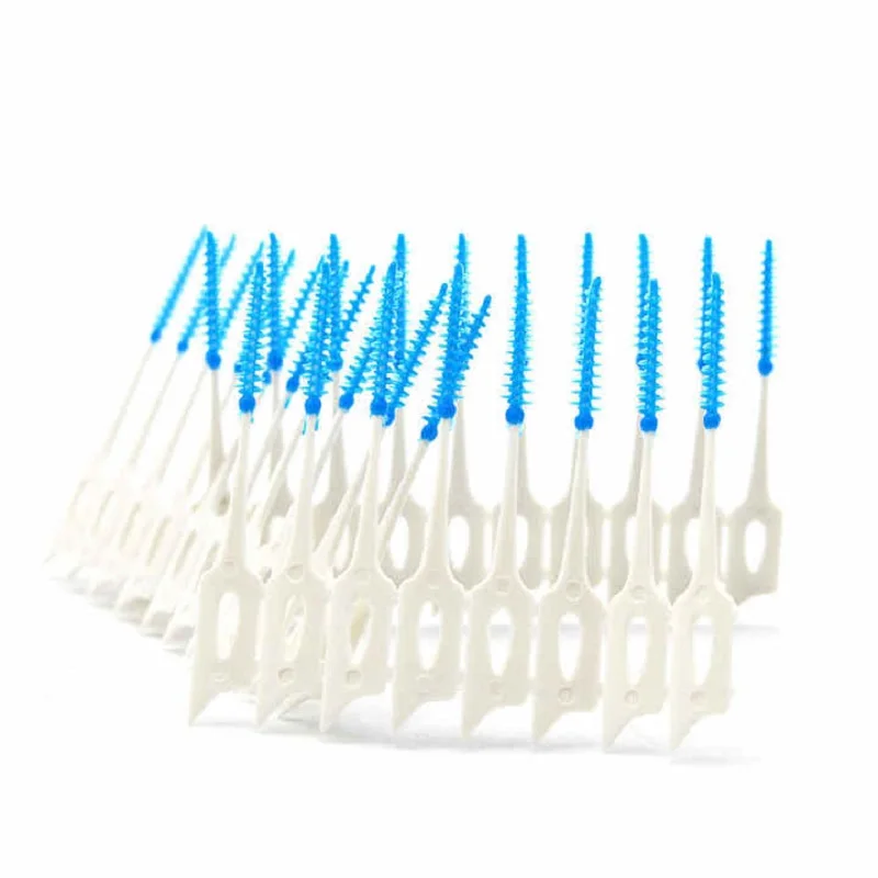 200 pcs/box Silicone Interdental Brushes Super Soft Dental Cleaning Brush Teeth Cleaner Dental Floss Toothpicks Oral Care Tools