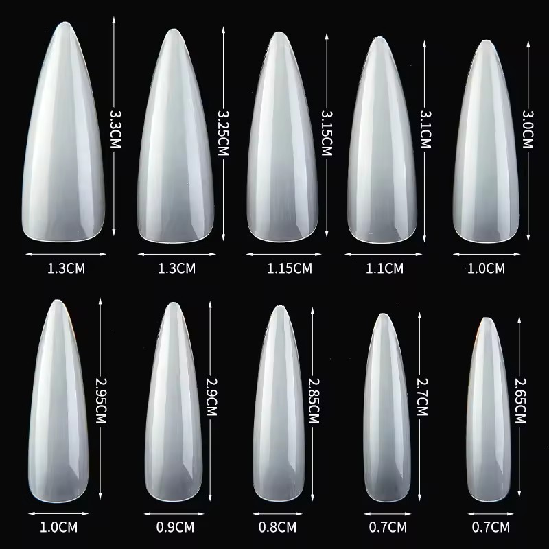 120 PCS/Box Solid Colour False Nail Tips Fake Nails Art Long Stiletto Acrylic Manicure DIY Tools Full Style 30Colors