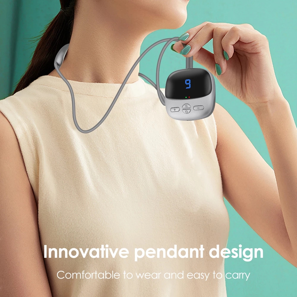 EMS Tens Massager with Heating Microcurrent Cervical Neck Pulse Massage Machine EMS Muscle Stimulation Deep Relaxation