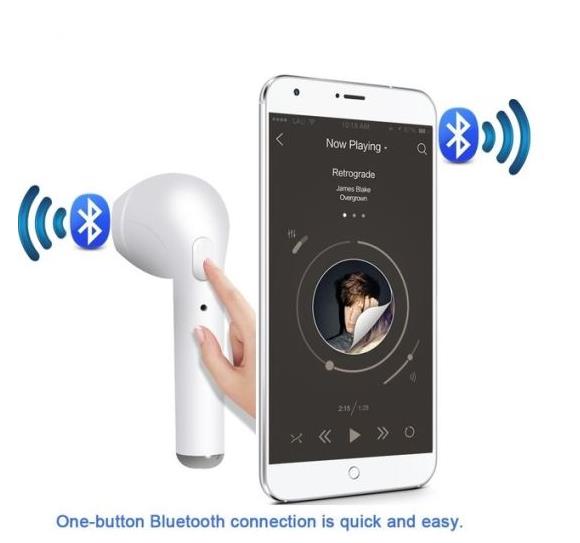 Wireless Earpiece Bluetooth Earphones I7 i7s TWS Earbuds Headset With Mic for iPhone sunsung xiaomi huawei lenovo htc LG TCL ect