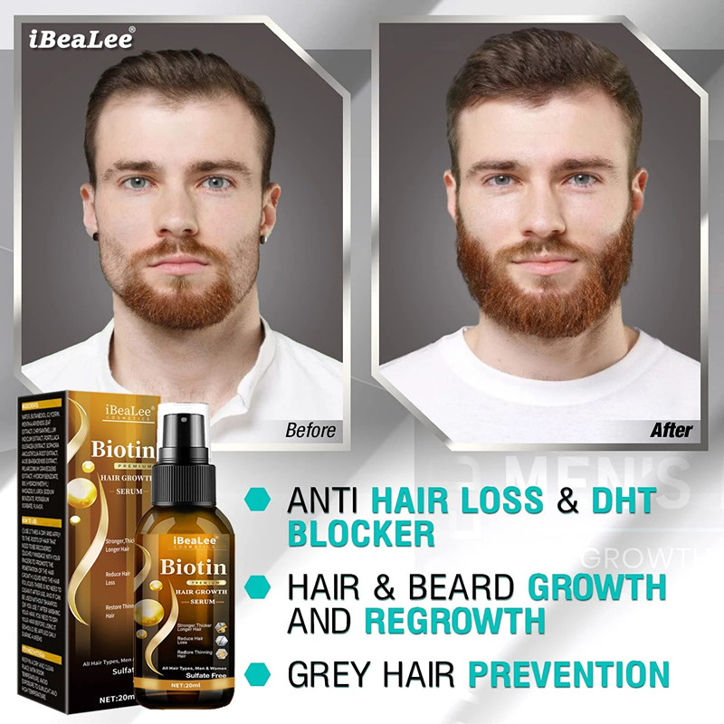 Hair Nourishing Liquid Spray Can Promote the Rapid Growth of Hair, Prevent Baldness, Treat Scalp and Beard, 20ml