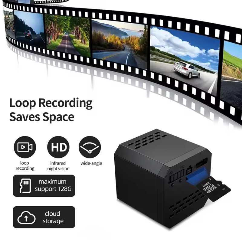 New F1 1080P Camera High Definition WiFi Remote Surveillance Night Vision Sports Camera Square-shaped Camera NEW 2026