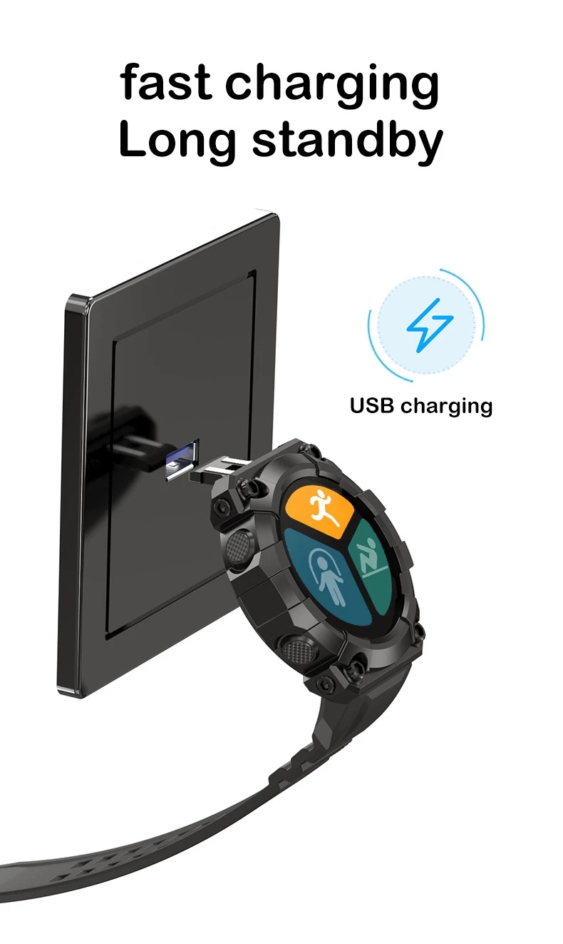 FD68S Smart Watch For Men Women Outdoor Sports Waterproof Fitness Tracker Heart Rate Blood Monitor Bluetooth Smart Watch