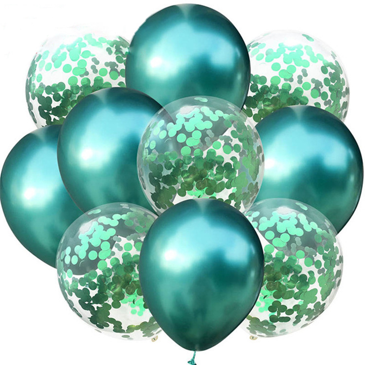 Creative wedding birthday party latex balloons, metal balloons, sequined balloon decorations, 10 packs