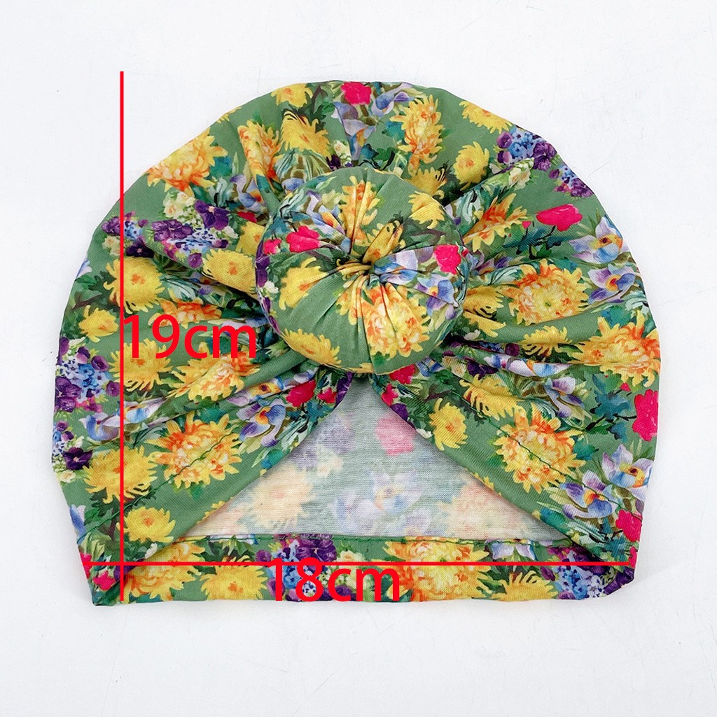 Baby Girl Hat Newborn Soft Cute Floral Cap for Toddler Infants Turban Hat random color