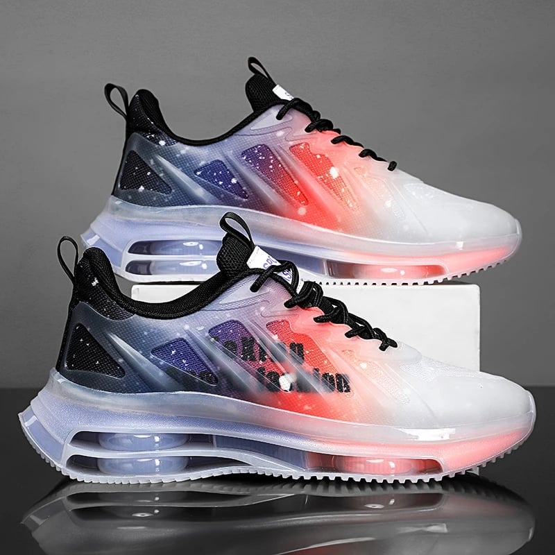 Men Sneakers Running Boots Fashion Outdoor Jogging Sports Shoes Mesh Breathable Cushioning Black Basket Footwear Male Big Size