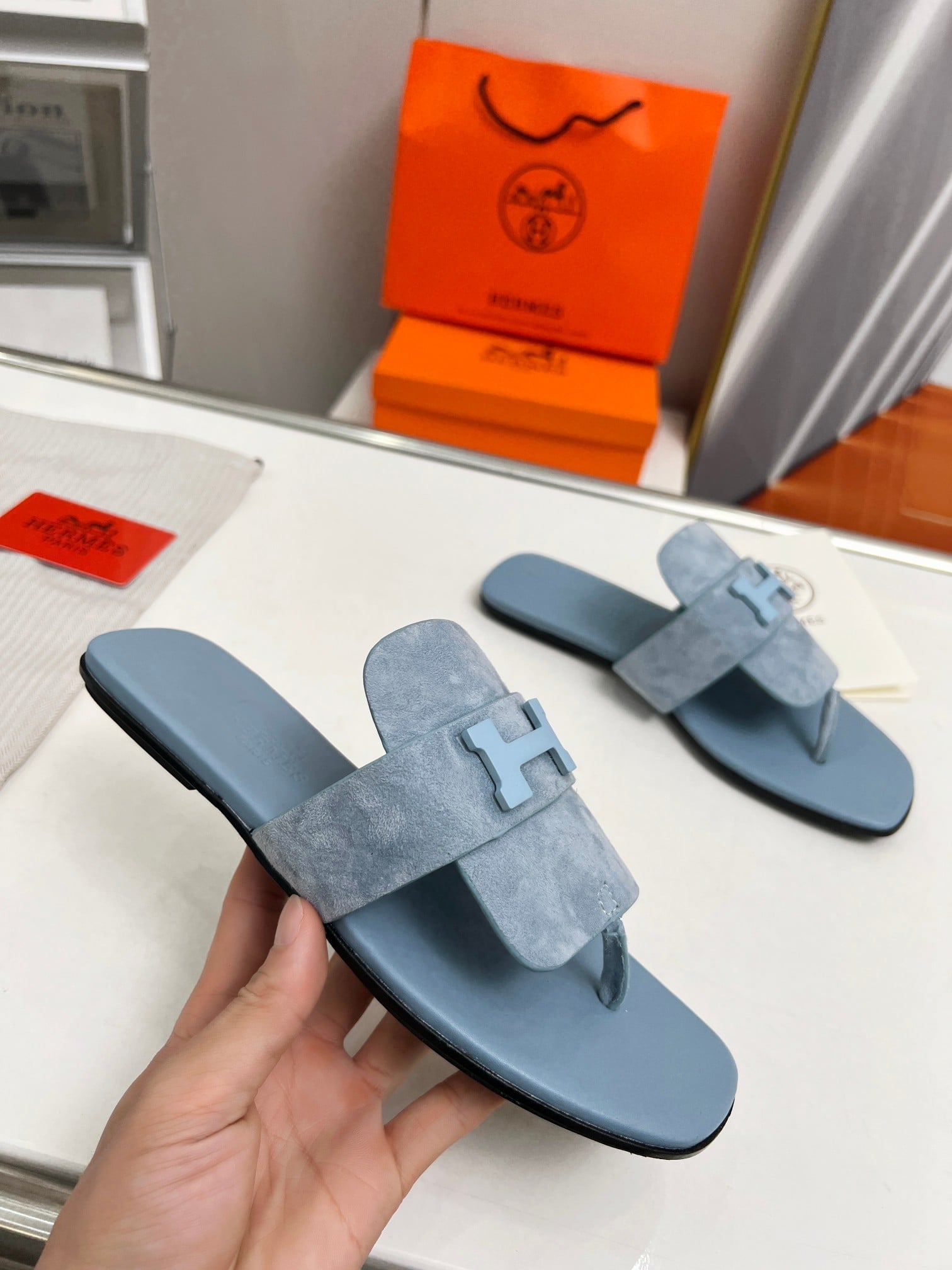 Hermes new fashion trend sandals ladies casual shoes all-match temperament slippers