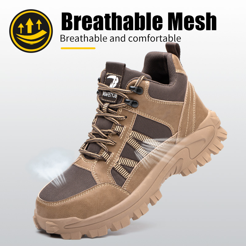 Anti-Smashing Anti-Piercing 2024 Fashion New Safety Work Shoes Oil-Resistant Corrosion-Resistant Non-Slip Steel-Toed Shoes