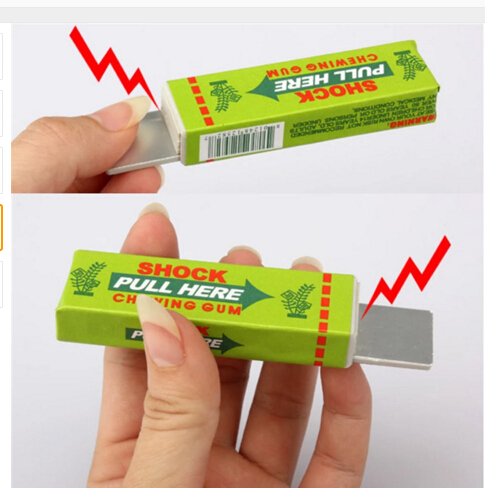Electric Shock Joke Chewing Gum Pull Head Shocking Toy Gift Gadget Prank Trick Gag Funny Toy &