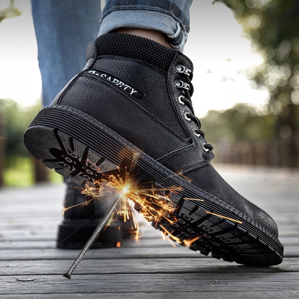 Men's Outdoor Hiking Shoes Safety Shoes Work Shoes Resistance To Bump Steel Toe Breathable Worker Boots Hiking Climbing Boots