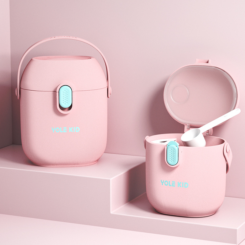 Baby milk powder box large capacity portable external milk powder box baby food supplement storage sealed can