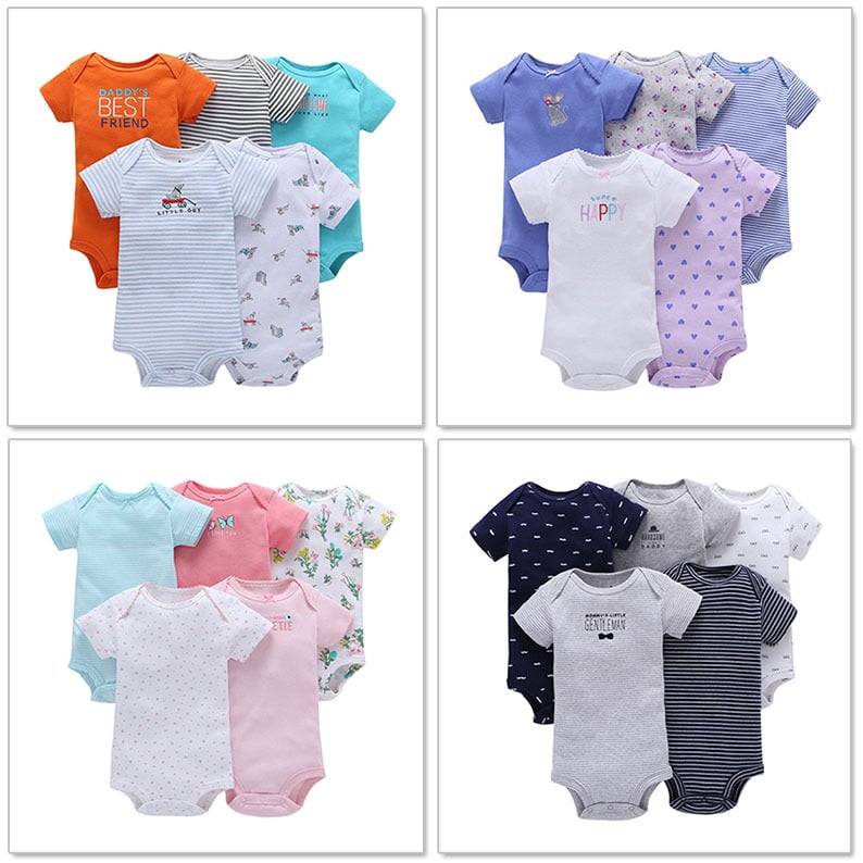 1PC Modern Rib-Knit Short-Sleeve Bodysuit – Cloud-Like Softness, Fade-Defying Knit & Quick-Change Snap Syste