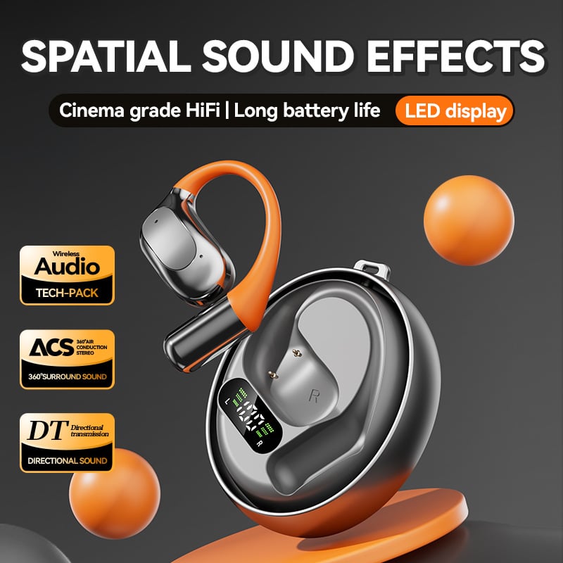 AI HD earhook waterproof touch translation headphones English learning real-time translator study abroad translation headphones