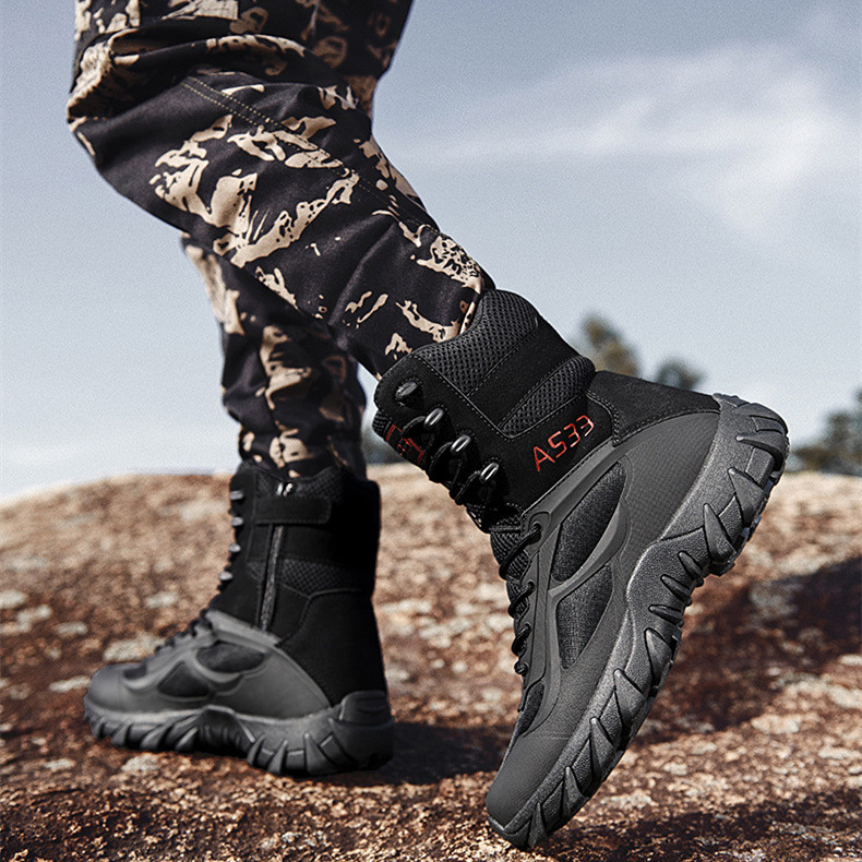 New Outdoor Hiking Boots Men Breathable Suede Desert Boots Training Boots Outdoor