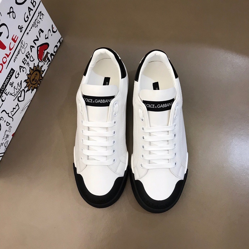 Dolce & Gabbana Casual Shoes Flat White Shoes Couple Shoes Twill Canvas Shoes Non-slip Walking Shoes Soft Sole Daddy Shoes 38-44