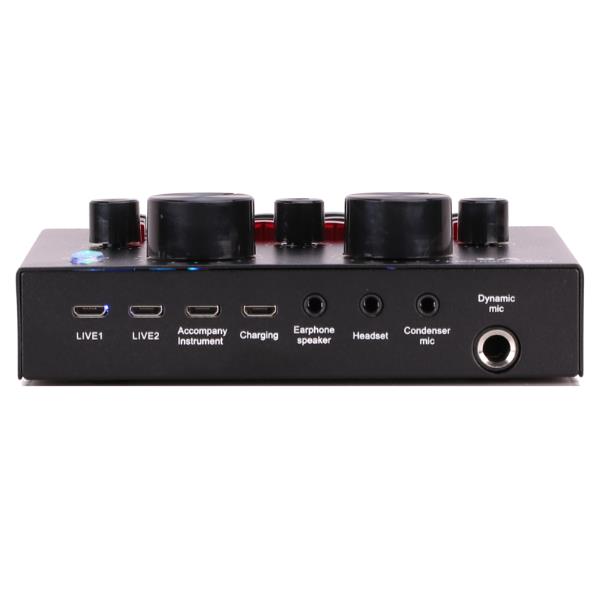 V8 Usb Sound Card Audio Interface Audio Microphone Webcast Live Sound Card External Usb Bluetooth Function For Phone PC Dropship