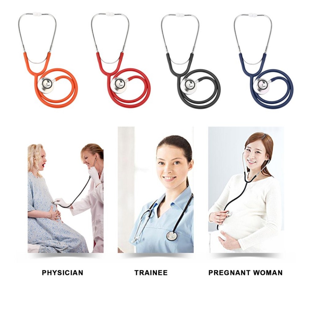 Double-sided Stethoscope Single Tube Doctors Nurse Professional Cardiology Stethoscope Aluminium Alloy Chestpiece medical device