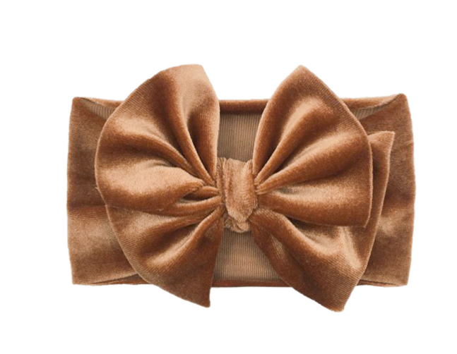 New children's hair accessories golden velvet hair belt double bow Baby Headband baby hair hoop