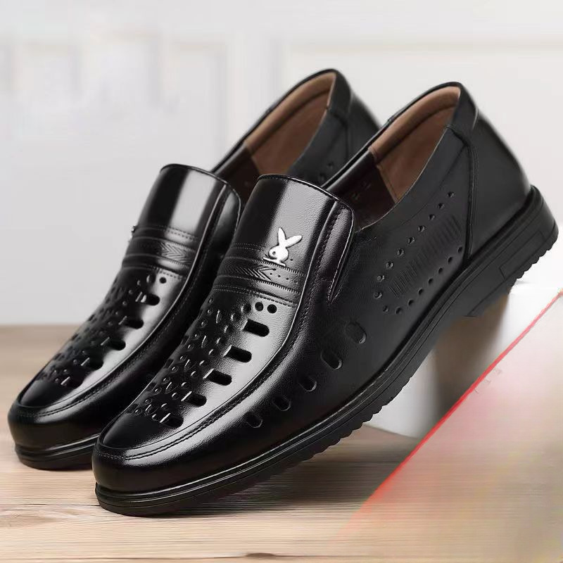 Hollow Summer British Casual Business Formal Leather Shoes Men Shoes Casual Shoes
