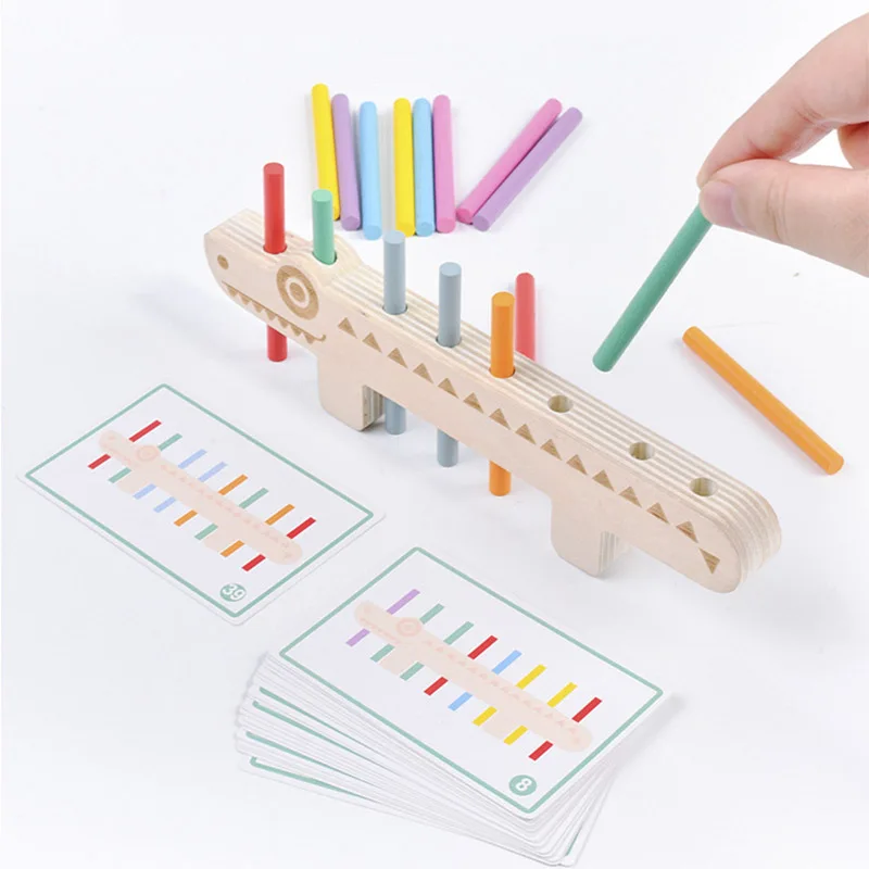 Montessori Wooden Toy Color Matching Games Puzzle Learning Set Fine Movement Training Math Educational Toys For Chilren Kids